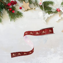 Joli Ruban de Noël Licorne Cramoisi Cadeau Fille R