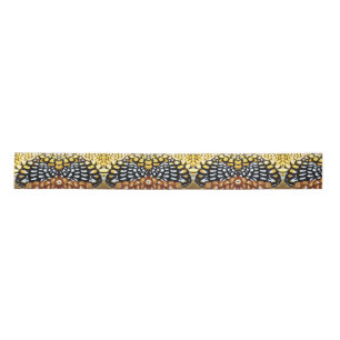 En Satin Reeve's Pheasant Feather Design - Ruban