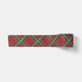 En Satin Ruban à carreaux rouge et vert de Noël classique