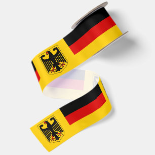 En Satin Ruban Allemagne, Emblème, patriotique, Drapeau all