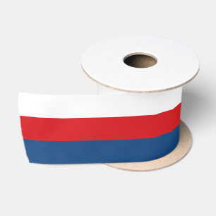 En Satin Ruban aux couleurs du drapeau tchèque, Tricolore, 