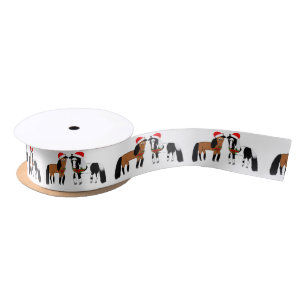 En Satin Ruban Cheval de Noël