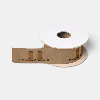 En Satin Ruban de bottes de cowboy