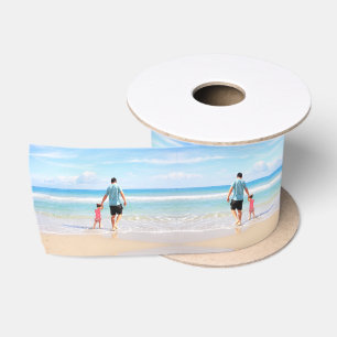 En Satin Ruban de cadeau personnalisé avec votre photo