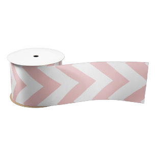En Satin Ruban de Chevron de roses pâles
