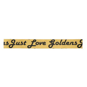 En Satin Ruban de golden retriever, juste amour Goldens