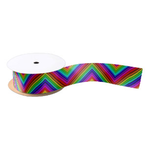 En Satin Ruban de sucrerie d'arc-en-ciel