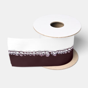 En Satin Ruban de vin rouge