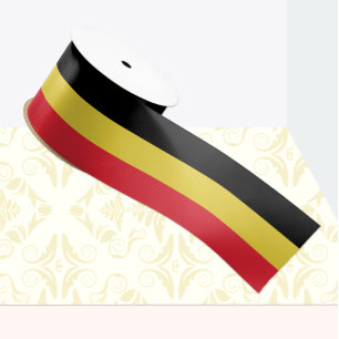 En Satin Ruban des couleurs du drapeau belge, Tricolor, Bel