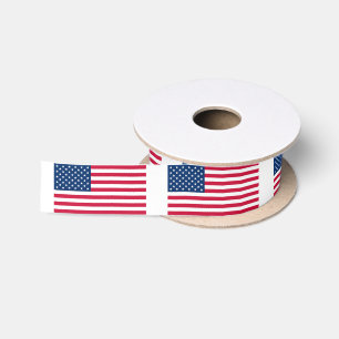 En Satin Ruban des drapeaux américains patriotiques