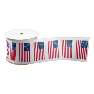 En Satin Ruban Drapeau USA Patriotique Drapeaux Américains