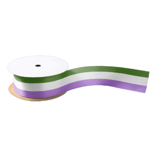 En Satin Ruban du drapeau de la Genderqueer