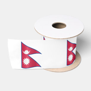 En Satin Ruban du drapeau népalais, Népal patriotique