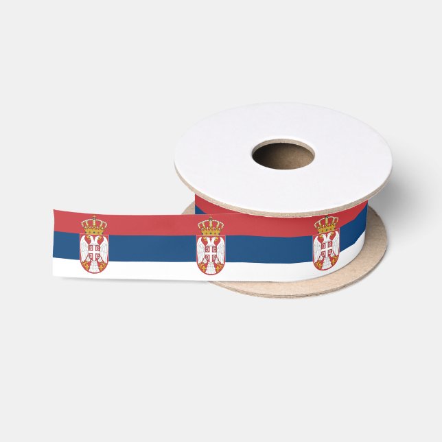 En Satin Ruban du drapeau serbe (Bobine)