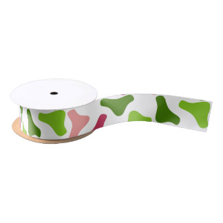 En Satin Ruban Motif simple Tropical Boomerang