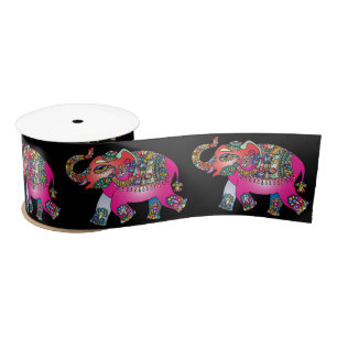 En Satin ruban ornemental d'éléphant