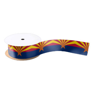 En Satin Ruban patriotique avec drapeau de l'Arizona, U.S.A