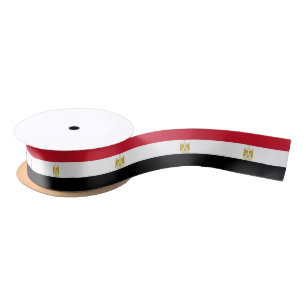 En Satin Ruban patriotique avec drapeau de l'Égypte
