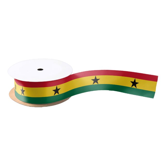 En Satin Ruban patriotique avec drapeau du Ghana (Bobine)