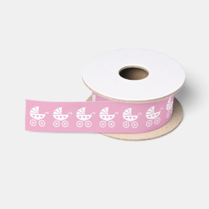 En Satin Ruban rose pâle mignon pour poussette de bébé pour
