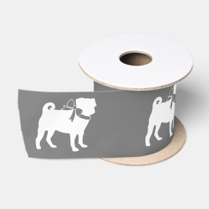 En Satin Ruban satiné Chien carlin Chien Puppy