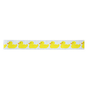En Satin Rubber Ducky Blue Stripe ruban