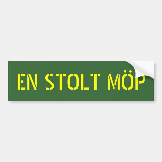 EN STOLT MÖP BUMPER STICKER (Front)