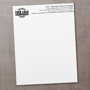 En-tête de la lettre d'affaires de base avec logo