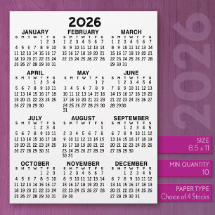 En-tête De Lettre 2025 Calendrier sur papier format lettre en-tête