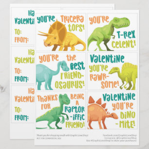 En-tête De Lettre 6 Cartes de la Saint-Valentin pour la classe sur l