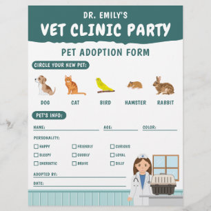 En-tête De Lettre Activité d'adoption de l'animal de compagnie en je
