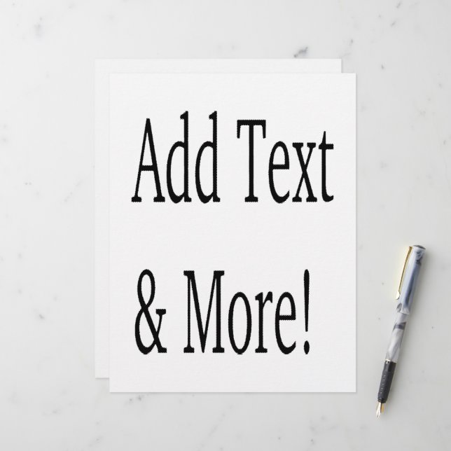 En-tête De Lettre Ajouter du texte et plus ! Customisez votre propre (Devant/Arrière en situation)