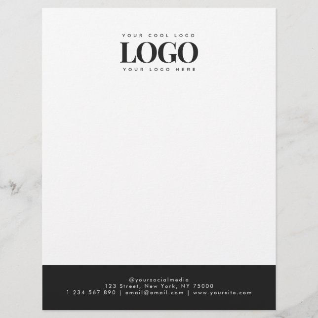 En-tête De Lettre Ajoutez votre logo et votre texte professionnel Él (Devant)