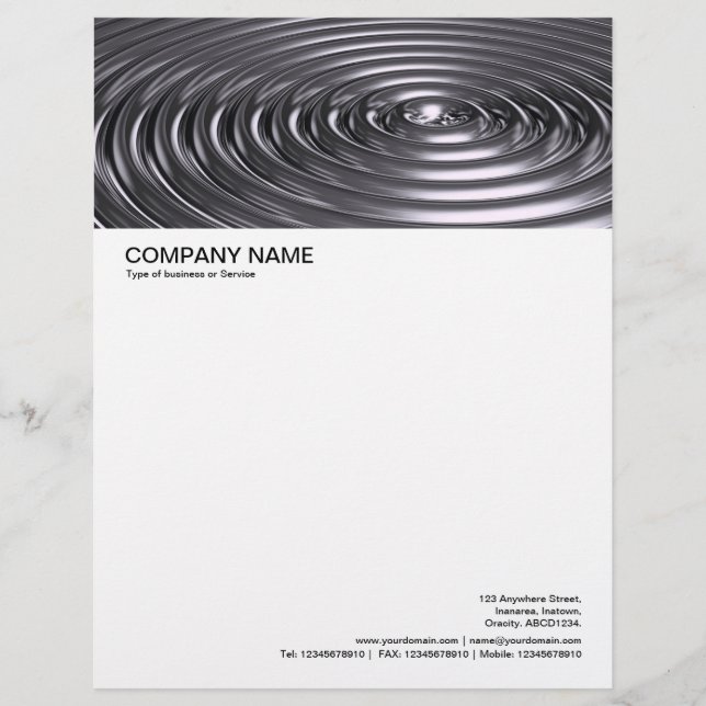 En-tête De Lettre Anneaux concentrés - Chrome (Devant)