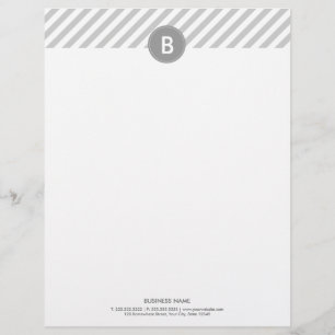 En-tête de lettre argenté simple moderne de