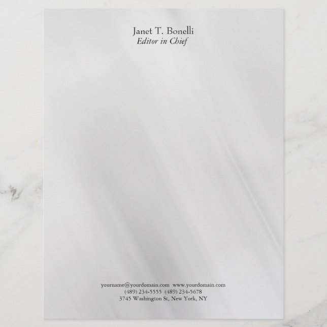 En-tête De Lettre Arrière - plan gris élégant Plain simple professio (Devant)