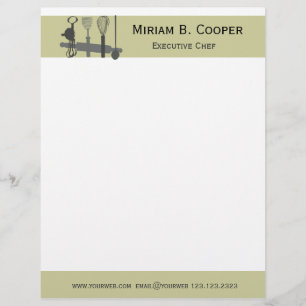 En-tête De Lettre Avec Motif Choisissez votre professionnel de chef exécutif