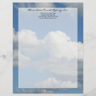 En-tête De Lettre Avec Motif Ciel bleu clair