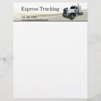 En-tête De Lettre Avec Motif Compagnie de camionnage