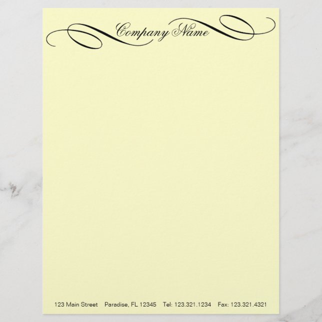 En-tête De Lettre Avec Motif Élégant ~ Letterhead Business Work Emploi (Devant)