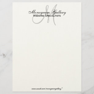 En-tête De Lettre Avec Motif Élégant Monogramme Business Letterhead Cream Papie