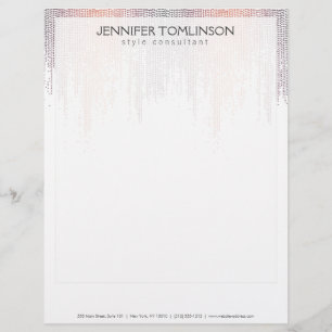 En-tête De Lettre Avec Motif Élégant Motif coloré de pluie Confetti