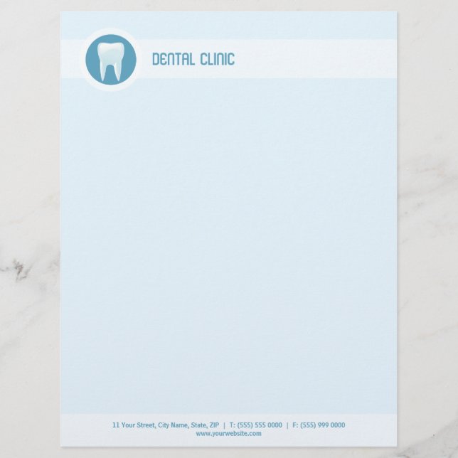 En-tête De Lettre Avec Motif En-tête de la clinique dentaire (Devant)