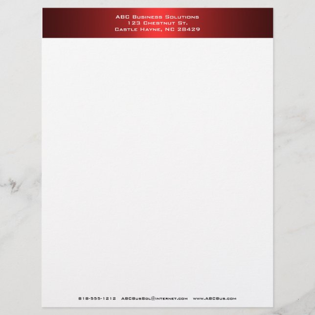 En-tête De Lettre Avec Motif En-tête noir et rouge affaires (Devant)