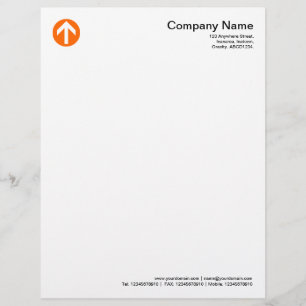 En-tête De Lettre Avec Motif Flèche cerclée - orange