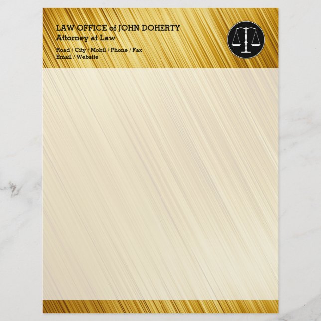 En-tête De Lettre Avec Motif LAW OFFICE - stylish Letterhead (Devant)
