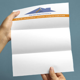 En-tête De Lettre Avec Motif Modèle d'entête de lettre pour entreprise de const