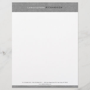 En-tête De Lettre Avec Motif MODERNE ET MINIMAL sur LINEN GRAY