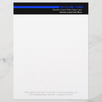 Police de police Blue Line mince moderne