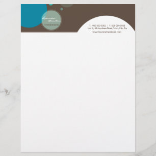 En-tête De Lettre Avec Motif RETRO BUSINESS LETTERHEAD :: grands points 4